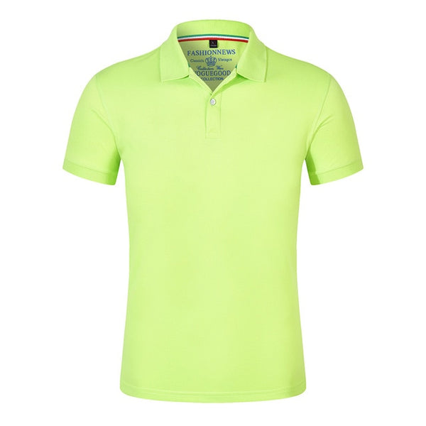 2019 Polo Shirts Men High Quality Cotton Short Sleeve Shirts Business Casual Solid Summer Sport Jerseys Golf Tennis Black Shirts