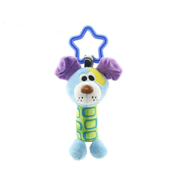 Baby Kids Bearoom Rattle Toys Cartoon Animal Plush Hand Bell Baby Stroller Crib Hanging Rattles Toys Infant Bed Hanging Gift