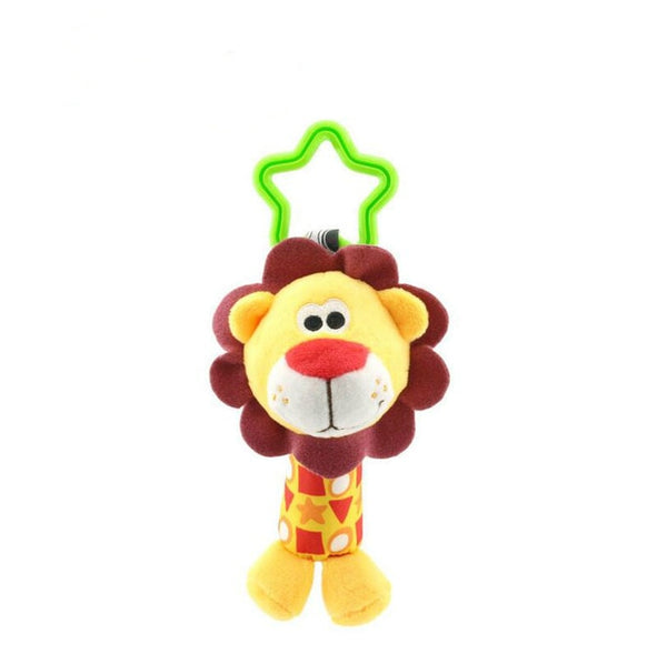 Baby Kids Bearoom Rattle Toys Cartoon Animal Plush Hand Bell Baby Stroller Crib Hanging Rattles Toys Infant Bed Hanging Gift