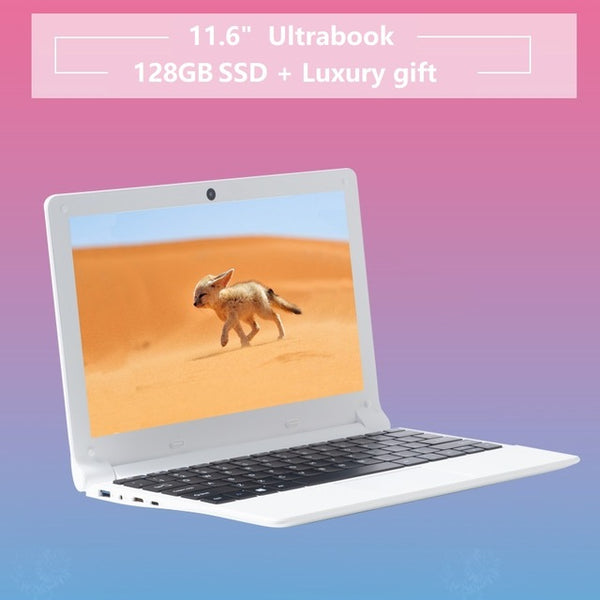 12" windows 10 mini laptop Ultrabook Fast 128GB SSD 4GB intel Quad Core School Computer Pink White Spanish Russian Keyboard