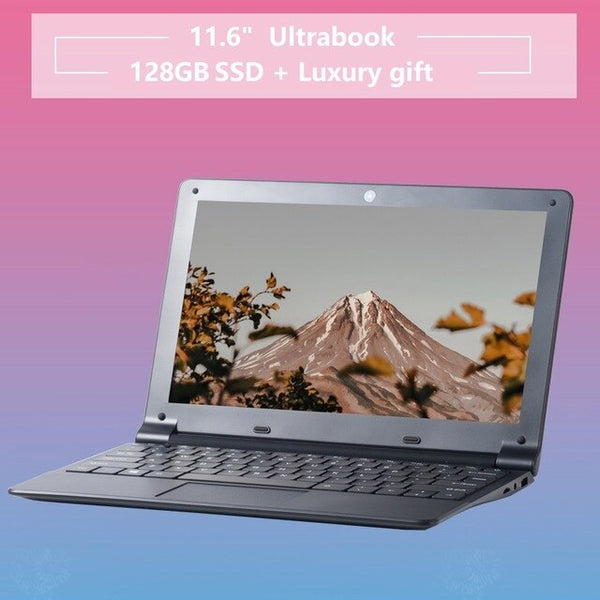 12" windows 10 mini laptop Ultrabook Fast 128GB SSD 4GB intel Quad Core School Computer Pink White Spanish Russian Keyboard