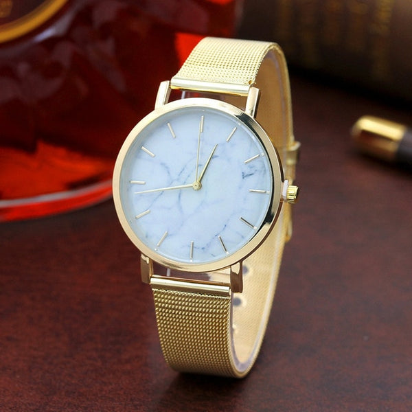 Relojes Mujer 2019 Fashion New Arrival Trendy Women Quartz Watch Alloy Wrist Watch Marble Grain Clock Jewelry Gift For Women
