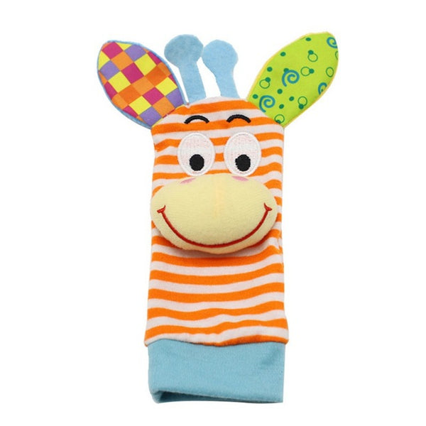 Baby Toy Infant Baby Kids Socks rattle toys Wrist Rattle And Foot Socks Hanging Rattles Plush Toy 0~24 Months For Baby