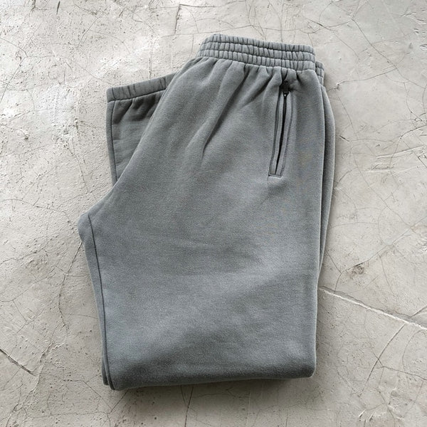 Winter Kanye West Heavy cotton Fleece Sweatpants High Quality Hip Hop Distressed Jogger Pants