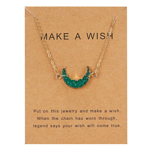 Fashion Tiny Dainty Necklaces for Women Jewelry Natural Resin Stone Round Pendant Gold Color Choker Ethnic Girlfriend Gift