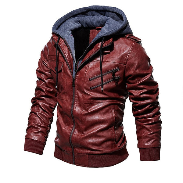 Mens Leather Jackets 2019 Winter New Casual Motorcycle PU Jacket Biker Leather Coats European Windbreaker Genuine Leather Jacket