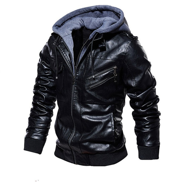 Mens Leather Jackets 2019 Winter New Casual Motorcycle PU Jacket Biker Leather Coats European Windbreaker Genuine Leather Jacket