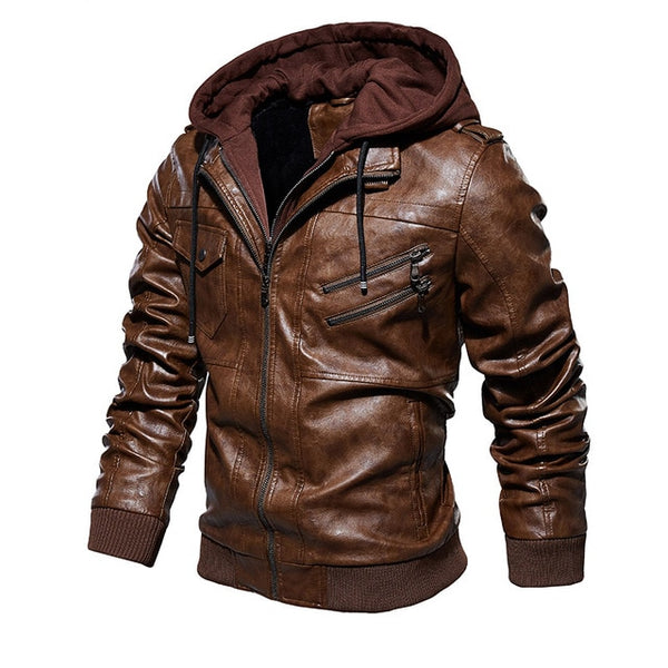 Mens Leather Jackets 2019 Winter New Casual Motorcycle PU Jacket Biker Leather Coats European Windbreaker Genuine Leather Jacket