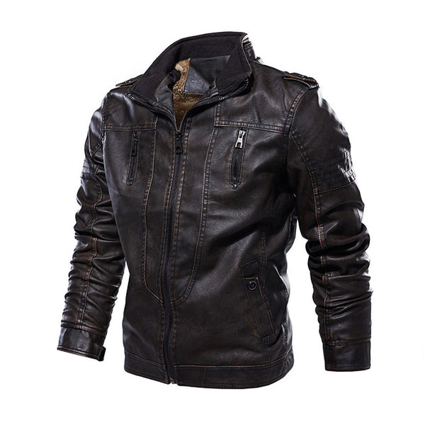 Mens Leather Jackets 2019 Winter New Casual Motorcycle PU Jacket Biker Leather Coats European Windbreaker Genuine Leather Jacket