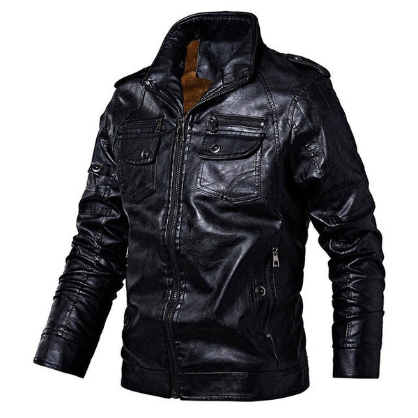 Mens Leather Jackets 2019 Winter New Casual Motorcycle PU Jacket Biker Leather Coats European Windbreaker Genuine Leather Jacket