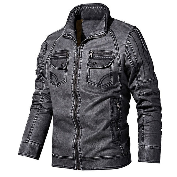 Mens Leather Jackets 2019 Winter New Casual Motorcycle PU Jacket Biker Leather Coats European Windbreaker Genuine Leather Jacket