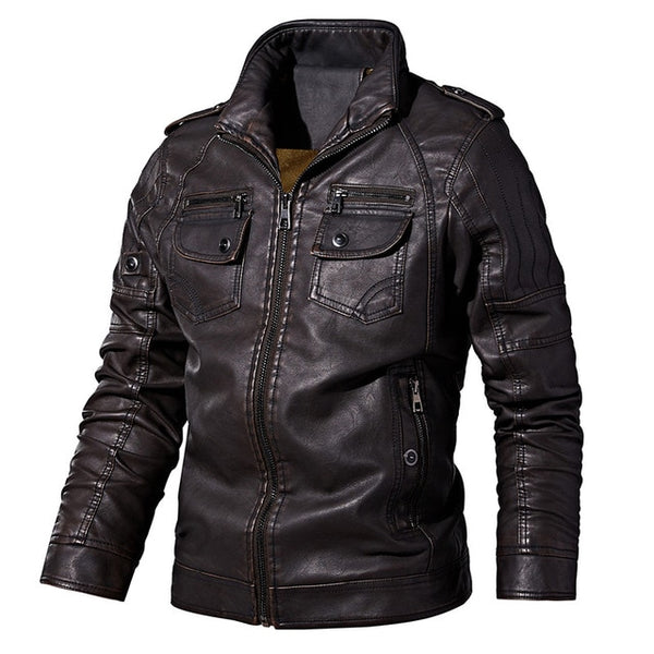 Mens Leather Jackets 2019 Winter New Casual Motorcycle PU Jacket Biker Leather Coats European Windbreaker Genuine Leather Jacket