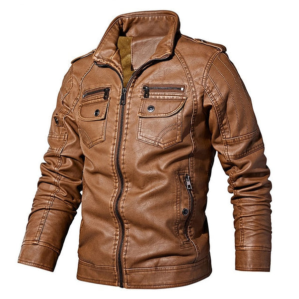Mens Leather Jackets 2019 Winter New Casual Motorcycle PU Jacket Biker Leather Coats European Windbreaker Genuine Leather Jacket