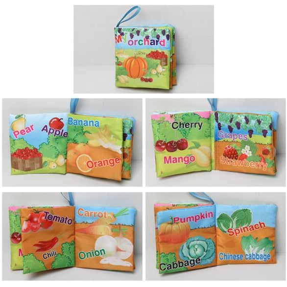 Baby Toys Infant Baby Book Early Development Cloth Books For Kids Learning Education Activity Books Animal Tails Dinosaur SZ04