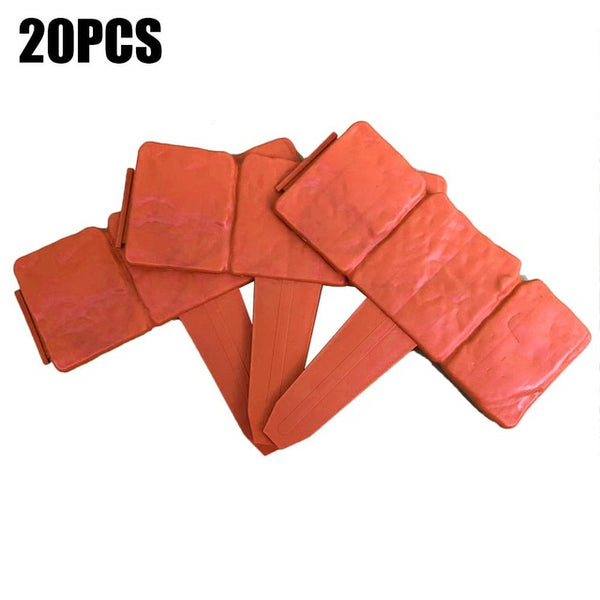 20PCS Imitation Stone Fence Gardening Grounding Fence Folding Garden Border Edging DIY Decorative Lawn Yard Flower Bed Decor