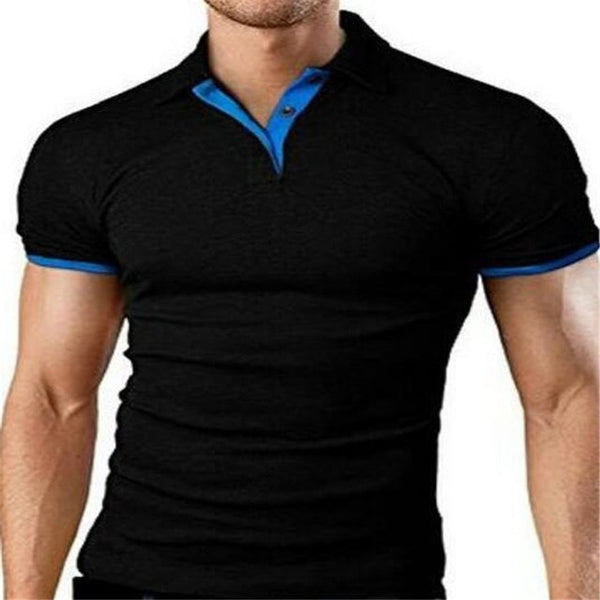 Mens Polo Shirt 2019 New Summer Short Sleeve Turn-over Collar Slim Tops Casual Breathable Solid Business Shirt