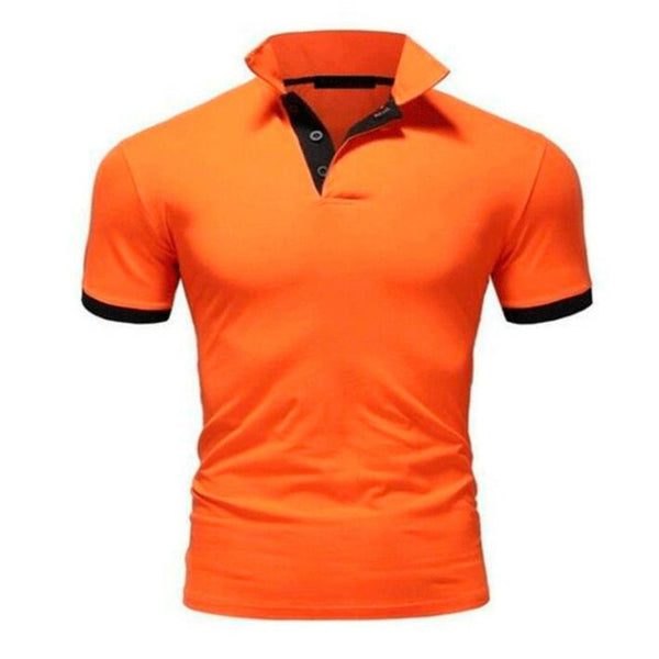 Mens Polo Shirt 2019 New Summer Short Sleeve Turn-over Collar Slim Tops Casual Breathable Solid Business Shirt