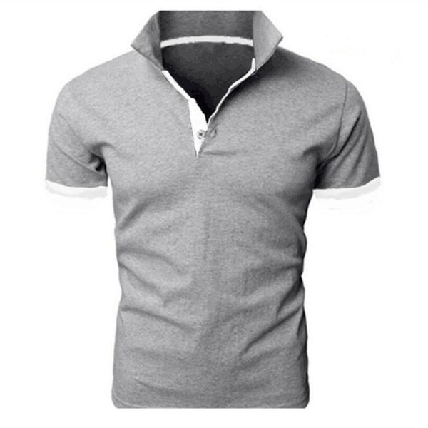 Mens Polo Shirt 2019 New Summer Short Sleeve Turn-over Collar Slim Tops Casual Breathable Solid Business Shirt