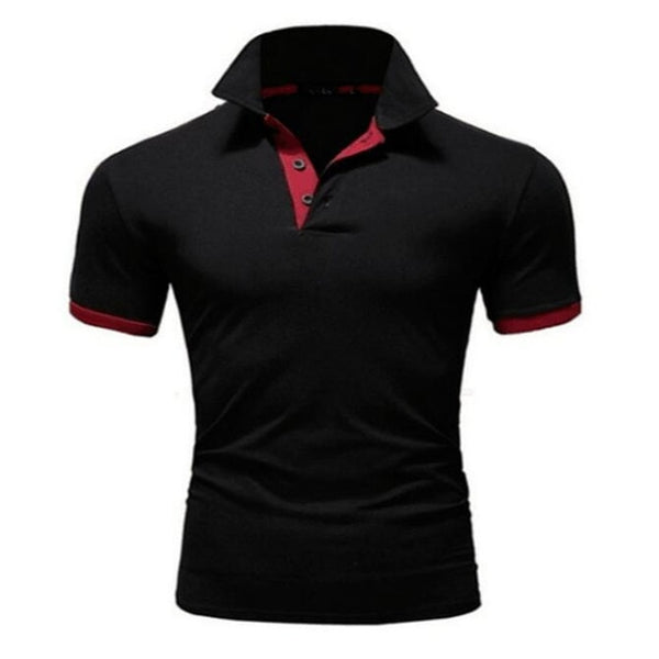Mens Polo Shirt 2019 New Summer Short Sleeve Turn-over Collar Slim Tops Casual Breathable Solid Business Shirt