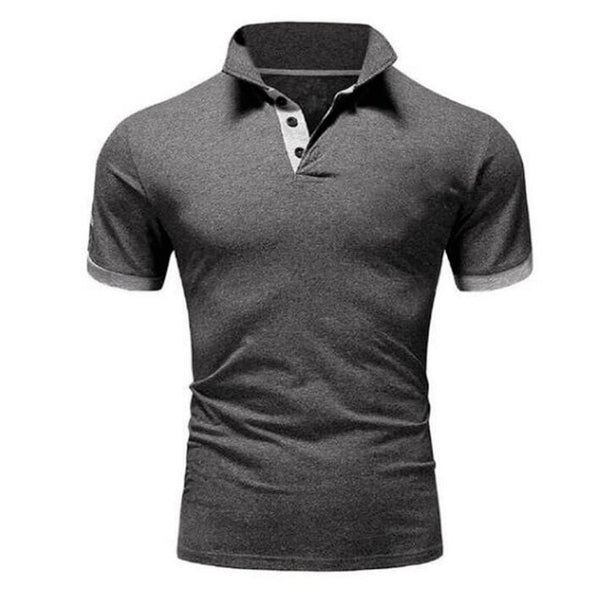 Mens Polo Shirt 2019 New Summer Short Sleeve Turn-over Collar Slim Tops Casual Breathable Solid Business Shirt