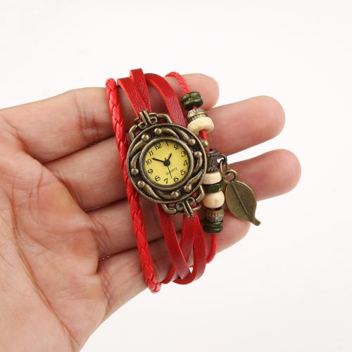 Unique Butterfly Leaf Vintage jewelry Watch Women Fashion Faux Leather band Hand Clock Bracelet Leather Strap Dress Watch Gift