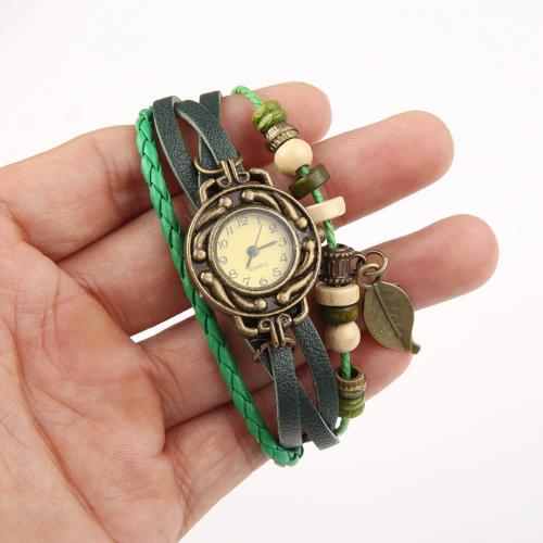 Unique Butterfly Leaf Vintage jewelry Watch Women Fashion Faux Leather band Hand Clock Bracelet Leather Strap Dress Watch Gift