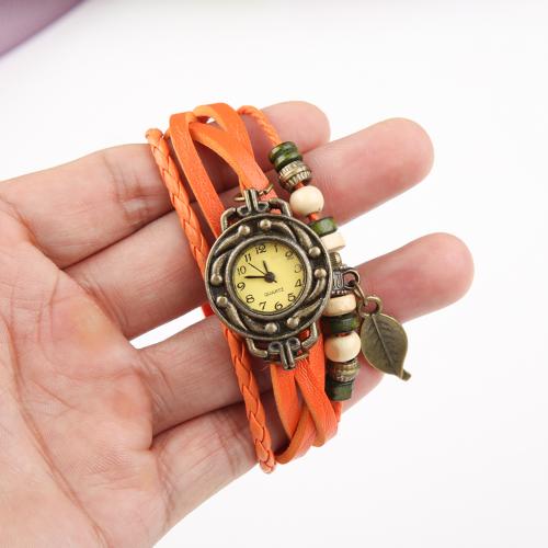 Unique Butterfly Leaf Vintage jewelry Watch Women Fashion Faux Leather band Hand Clock Bracelet Leather Strap Dress Watch Gift