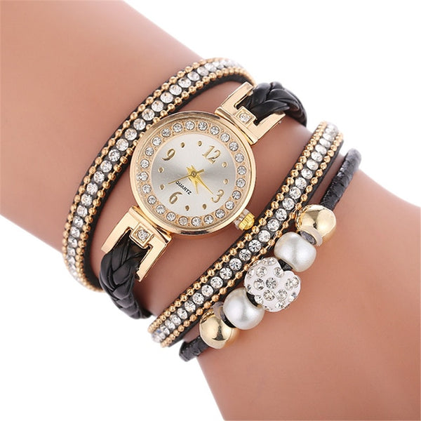 SYNOKE Fashion bracelet ladies watch crystal watch winding beautiful fashion Women bracelet watch round Quartz watch Jewelry 6.5
