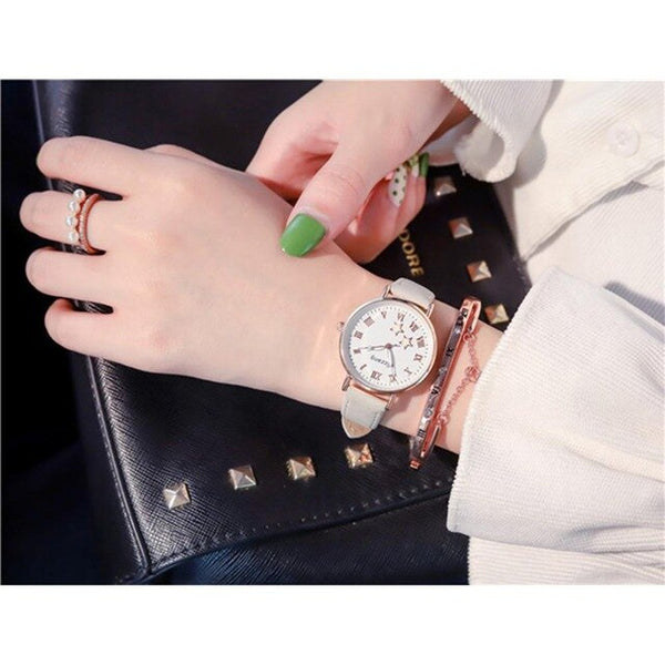 Women Simple Luminous Quartz Watch female Fashion Stars Alloy Wrist Watch Jewelry Accessories