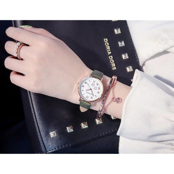Women Simple Luminous Quartz Watch female Fashion Stars Alloy Wrist Watch Jewelry Accessories