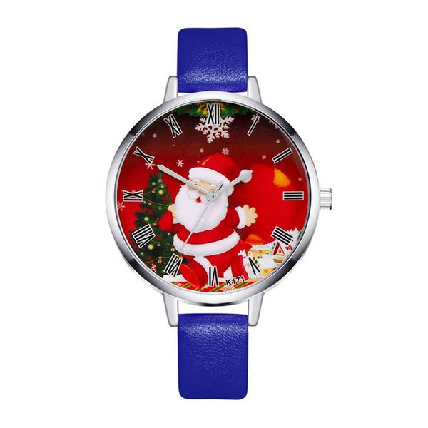 Women Girl Kids Quartz Wristwatch Christmas Gift Christmas Jewelry Dreamlike Watch Cartoon Santa Claus Bracelet Snowman 4a