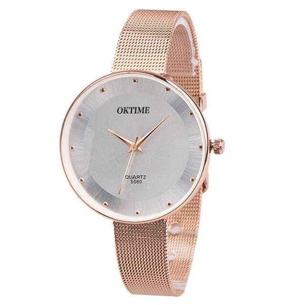 OKTIME brand 2017 New Woman lady girl high quality Women Fashion Analog Quartz Round Wrist Watch Watches Jewelry Dress May20