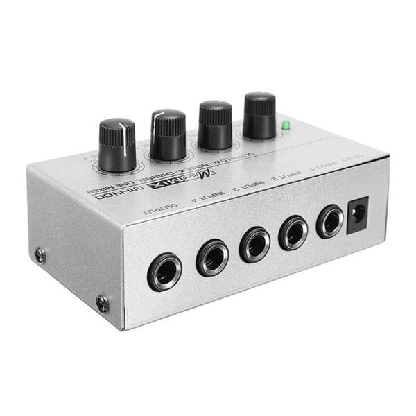 4 Channel Audio Mixer  For Family KTV Portable Mini Micro Low Noise Karaoke Stereo Mixer