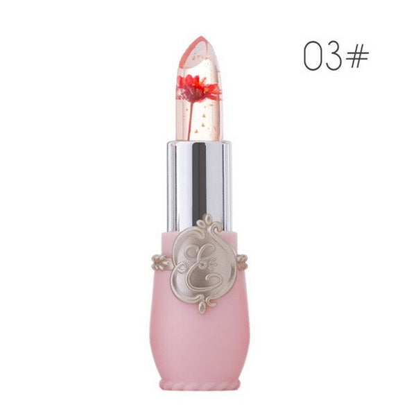 Moisturizer Lip Balm Transparent Temperature Changed Color Lipstick Pink Pintalabios Jelly Flower Makeup Long-lasting Lipbalm
