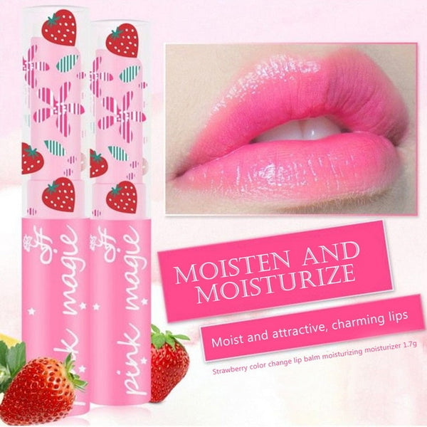 Moisturizer Lip Balm Transparent Temperature Changed Color Lipstick Pink Pintalabios Jelly Flower Makeup Long-lasting Lipbalm