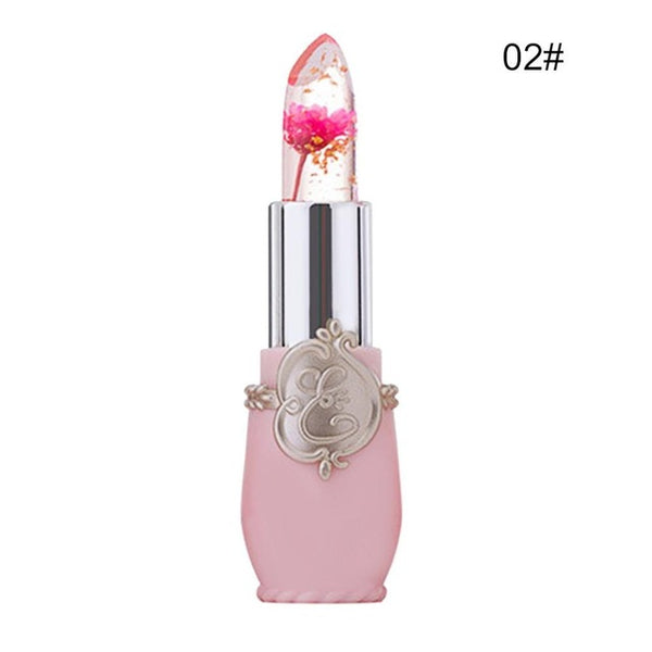 Portable New Long Lasting Moisturizer Transparents Flower Lipstick Cosmetics Waterproof Temperature Change Color Jelly Lipstick