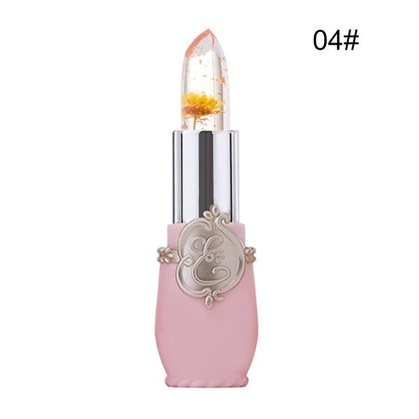 Portable New Long Lasting Moisturizer Transparents Flower Lipstick Cosmetics Waterproof Temperature Change Color Jelly Lipstick