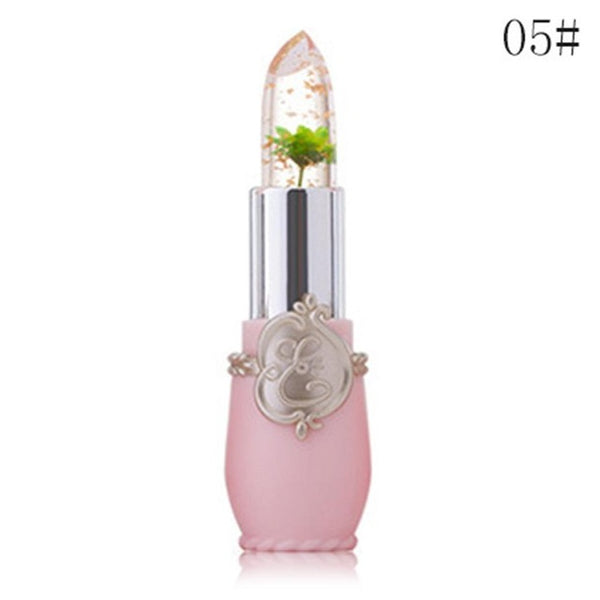 Portable New Long Lasting Moisturizer Transparents Flower Lipstick Cosmetics Waterproof Temperature Change Color Jelly Lipstick
