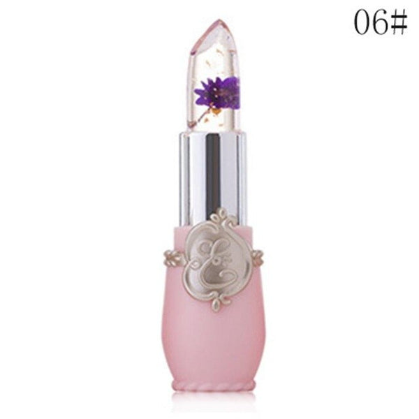 Portable New Long Lasting Moisturizer Transparents Flower Lipstick Cosmetics Waterproof Temperature Change Color Jelly Lipstick