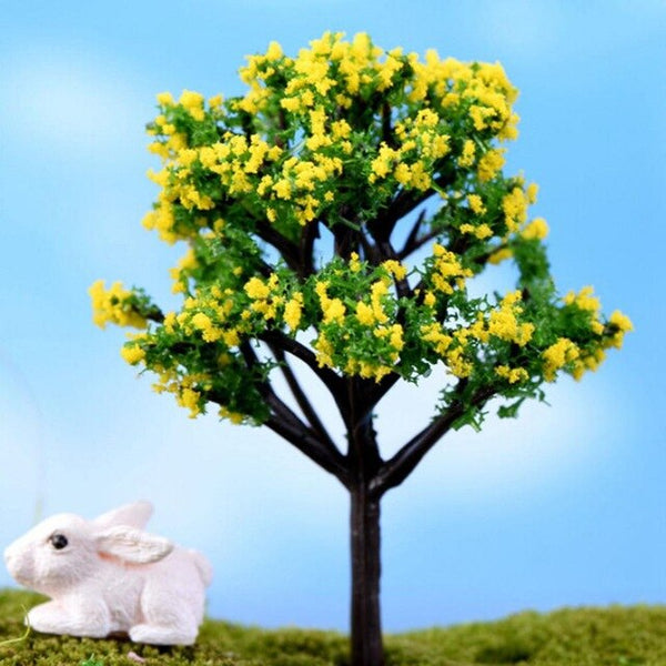 Home Decoration Accessories Plastic Crafts Kawaii Trees For Miniature Garden Ornament Dollhouse Plant Pot Diy Craft
