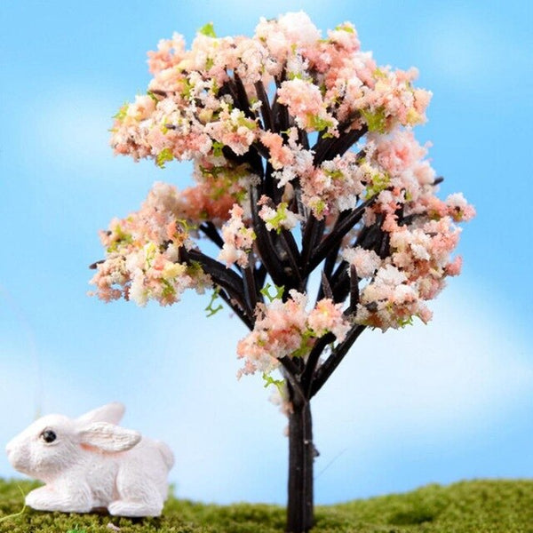 Home Decoration Accessories Plastic Crafts Kawaii Trees For Miniature Garden Ornament Dollhouse Plant Pot Diy Craft