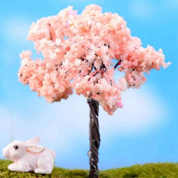 Home Decoration Accessories Plastic Crafts Kawaii Trees For Miniature Garden Ornament Dollhouse Plant Pot Diy Craft