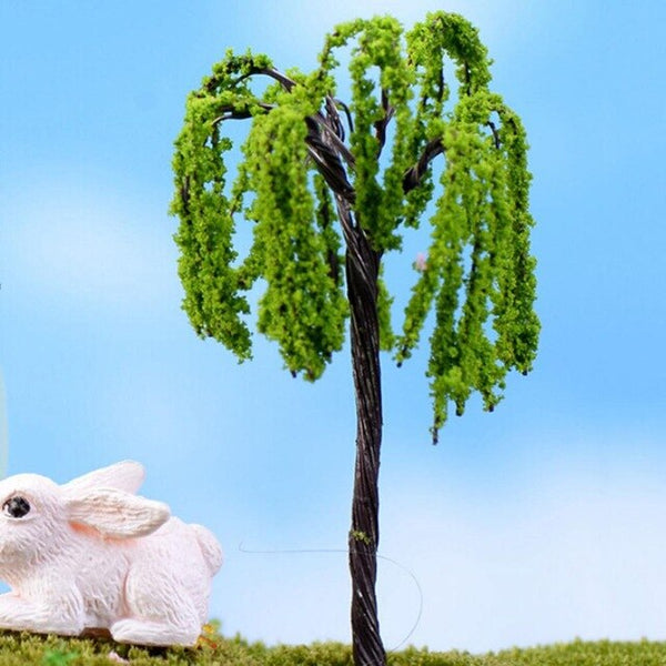 Home Decoration Accessories Plastic Crafts Kawaii Trees For Miniature Garden Ornament Dollhouse Plant Pot Diy Craft