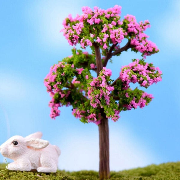 Home Decoration Accessories Plastic Crafts Kawaii Trees For Miniature Garden Ornament Dollhouse Plant Pot Diy Craft