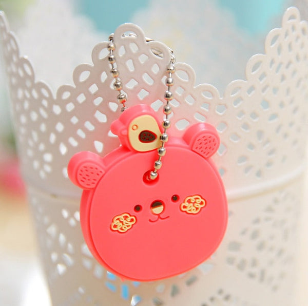 1pcs cartoon Silicone Protective key Case Cover For key Control Dust Cover Holder Organizer Home Accessories Supplies