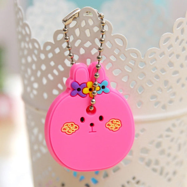1pcs cartoon Silicone Protective key Case Cover For key Control Dust Cover Holder Organizer Home Accessories Supplies