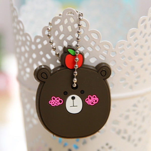 1pcs cartoon Silicone Protective key Case Cover For key Control Dust Cover Holder Organizer Home Accessories Supplies