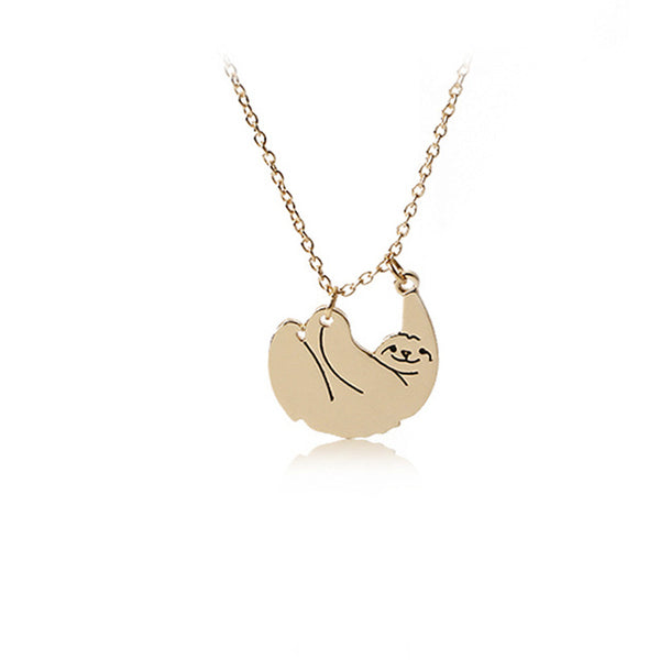 sloth necklaces animal necklace jewelry gift for Animal protector kawaii Slow motion sloth zoo animal fashion necklaces pendants