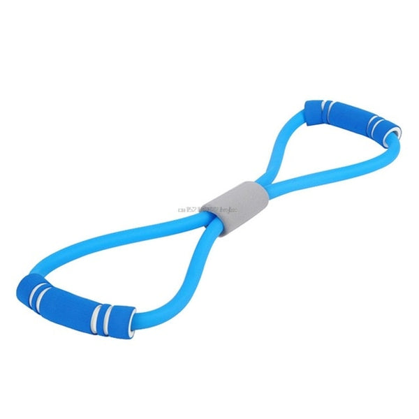 Home Sport Fitness Yoga 8 Shape Pull Rope Tube Equipment Tool Gym Exercise Rally