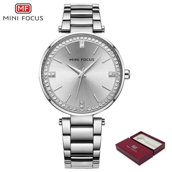 MINI FOCUS Fashion Women Watches Gold Bracelet Luxury Brand Ladies Watch Jewelry Diamond Dress Waterproof montre femme 2018 luxe